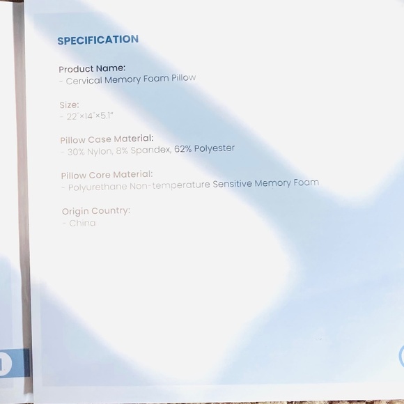 2 pcs. White and Gray Ergonomic Pillows - cervical neck pillow - Picture 5 of 5